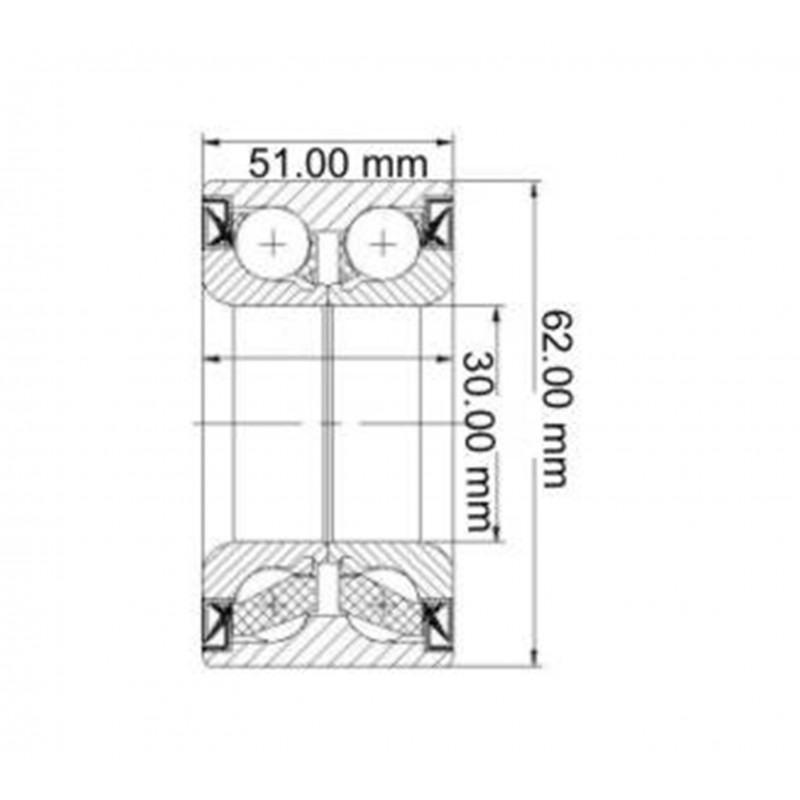 RODAMIENTO RUEDA PARA PEUGEOT 308/408/C4 12/.. TRASERO C/ABS