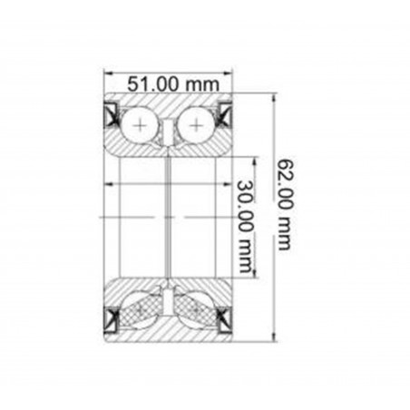 RODAMIENTO RUEDA PARA PEUGEOT 308/408/C4 12/.. TRASERO C/ABS