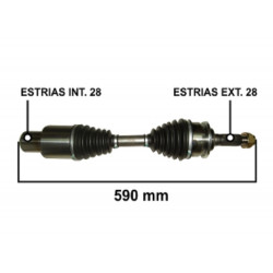 SEMIEJE PARA FORD RANGER 12/.. 2.2/3.2 TDCI 4X2/4X4 DERECHO