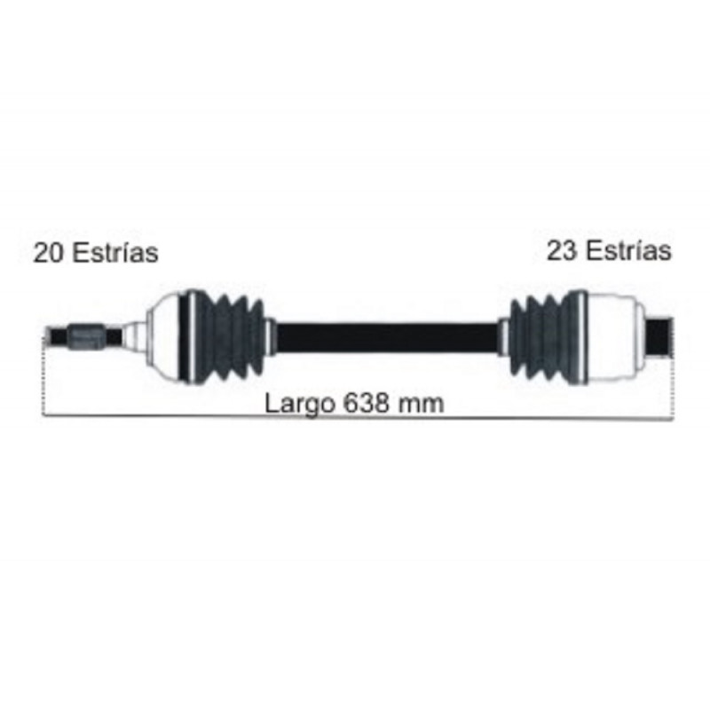 SEMIEJE PARA RENAULT 12 DERECHO/IZQUIERDO (CAJA 5TA.)
