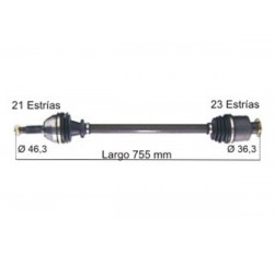 SEMIEJE PARA RENAULT 9/11 DERECHO LARGO
