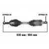 SEMIEJE PARA TOYOTA HILUX 16/.. 2.4TDI 4X2/4X4 DER./IZQ.