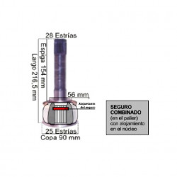 HOMOCINETICA L/RUEDA PARA MITSUBISHI L200/MONTERO 4X4 28E/25I