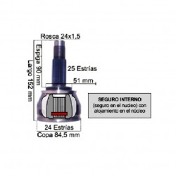 HOMOCINETICA L/RUEDA PARA FIAT PALIO/SIENA/STRADA 1.8 25E/24I