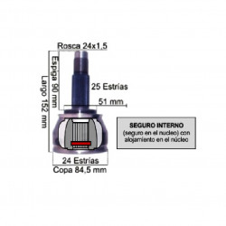 HOMOCINETICA L/RUEDA PARA FIAT PALIO/SIENA/STRADA 1.8 25E/24I