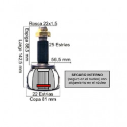 HOMOCINETICA L/RUEDA PARA FORD FIESTA/ESCORT 97/.. 25E/22I