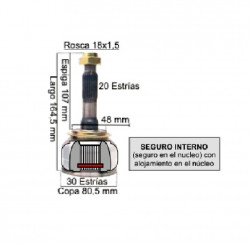 HOMOCINETICA L/RUEDA PARA RENAULT 12 (CAJA 4TA.) 20E/30I
