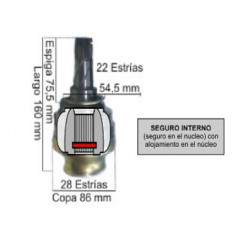 HOMOCINETICA L/CAJA PARA CHEVROLET CORSA/CELTA/FUN 22E/28I