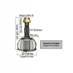 HOMOCINETICA L/RUEDA PARA PEUGEOT 205/C15 21E/22I
