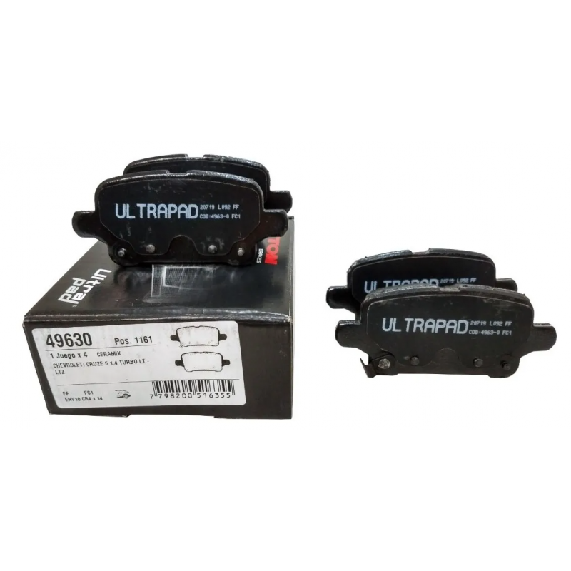 PASTILLAS DE FRENO PARA CHEVROLET CRUZE 16/.. 1.4T TRASERAS