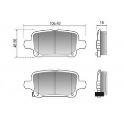 PASTILLAS DE FRENO PARA CHEVROLET CRUZE 16/.. 1.4T TRASERAS