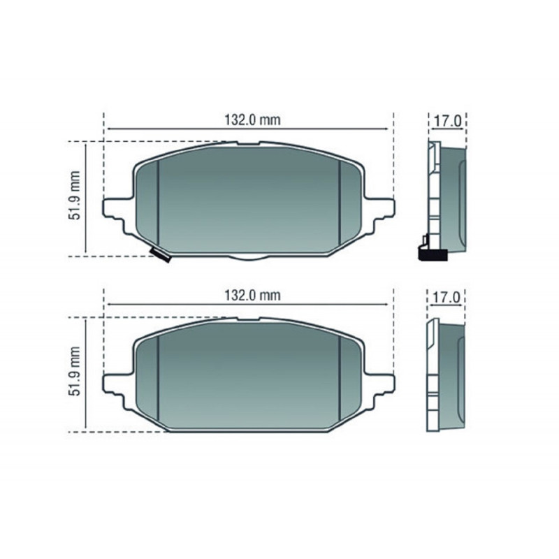 PASTILLAS DE FRENO PARA CHEVROLET ONIX/TRACKER 19/.. 1.0/1.2 DELANTERAS