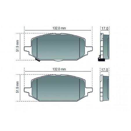 PASTILLAS DE FRENO PARA CHEVROLET ONIX/TRACKER 19/.. 1.0/1.2 DELANTERAS