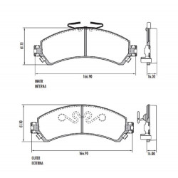 PASTILLAS DE FRENO PARA CHEVROLET S10/BLAZER 96/11 4X4 DELANTERAS