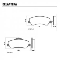 PASTILLAS DE FRENO PARA PEUGEOT 301/C-ELYSEE DELANTERAS