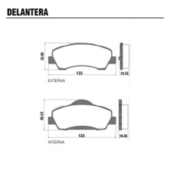 PASTILLAS DE FRENO PARA PEUGEOT 301/C-ELYSEE DELANTERAS