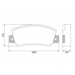PASTILLAS DE FRENO PARA FIAT 128/EUROPA 1.3L DELANTERAS
