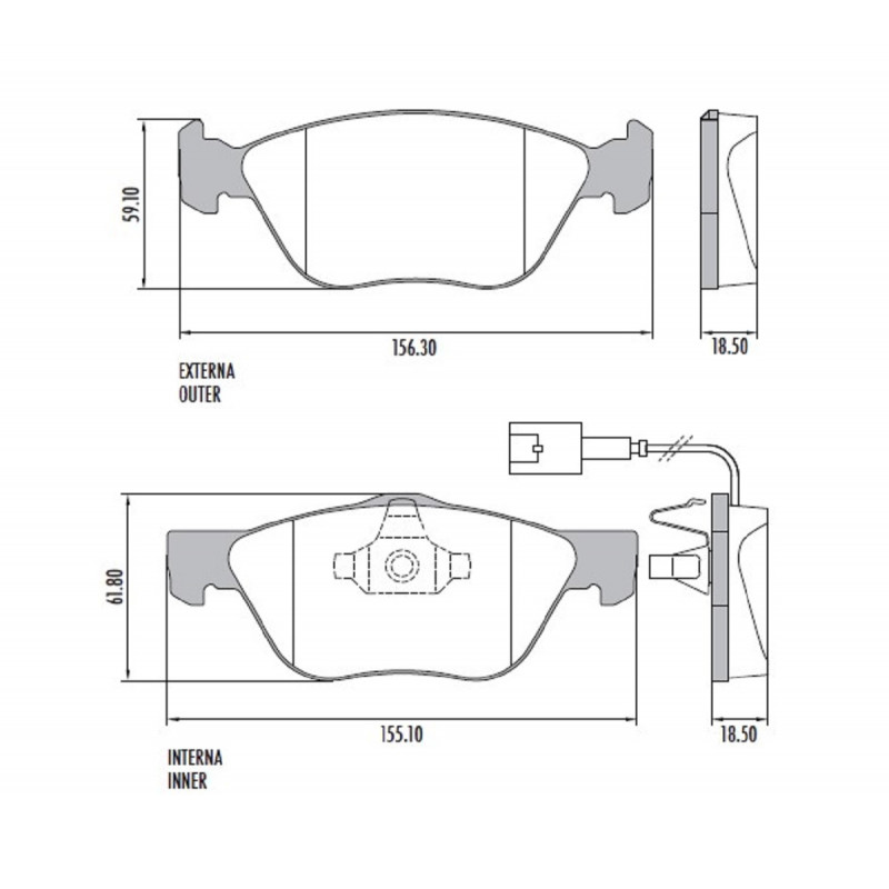 PASTILLAS DE FRENO PARA FIAT PALIO/IDEA ADVENTURE DELANTERAS
