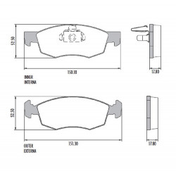 PASTILLAS DE FRENO PARA FIAT DOBLO/GRAND SIENA S/ATE DELANTERAS