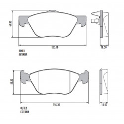 PASTILLAS DE FRENO PARA FIAT ARGO/CRONOS 1.8 16V DELANTERAS
