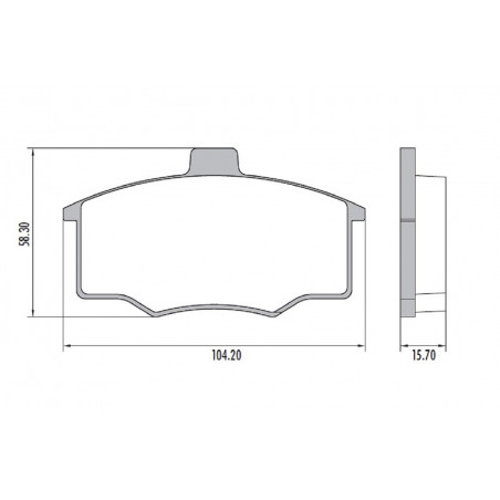 PASTILLAS DE FRENO PARA CHEVROLET MONZA/KADETT 92/.. DELANTERAS