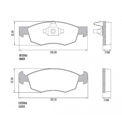 PASTILLAS DE FRENO PARA FIAT ARGO/CRONOS 1.3L DELANTERAS
