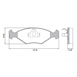 PASTILLAS DE FRENO PARA FIAT 147/DUNA/UNO (ESP.15mm) DELANTERAS