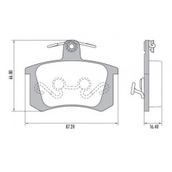 PASTILLAS DE FRENO PARA FIAT TIPO/TEMPRA T/GIRLING TRASERAS