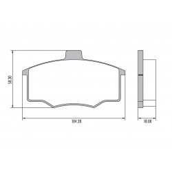PASTILLAS DE FRENO PARA FIAT VIVACE 94/97 DELANTERAS