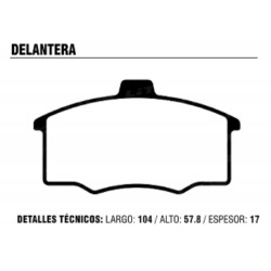 PASTILLAS DE FRENO PARA FIAT VIVACE 94/97 DELANTERAS