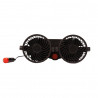 VENTILADOR DISPLAY DE 2 VENTILADORES 12V 4" PLASTICO