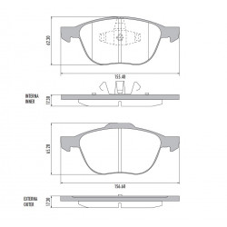 PASTILLAS DE FRENO PARA FORD FOCUS II/III/ECOSPORT DELANTERAS