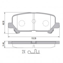 PASTILLAS DE FRENO PARA CHEVROLET S10/TRAILBLAZER 12/.. TRASERAS