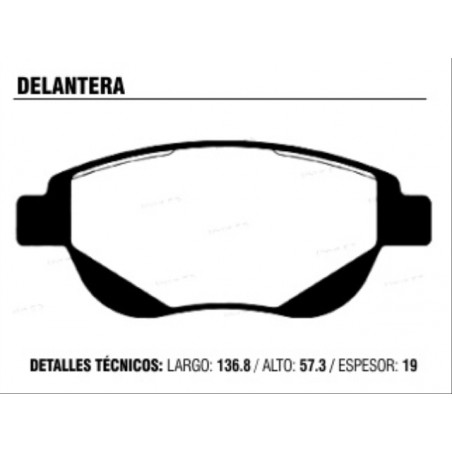 PASTILLAS DE FRENO PARA PEUGEOT 2008/C4 DELANTERAS