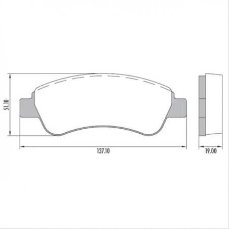 PASTILLAS DE FRENO PARA PEUGEOT 206/307/C3/C4 09/.. DELANTERAS