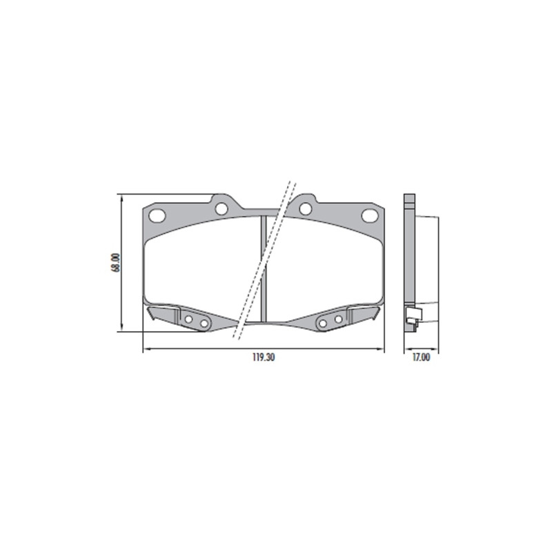 PASTILLAS DE FRENO PARA TOYOTA HILUX 05/09 T/SUMITOMO(119mm)DEL.