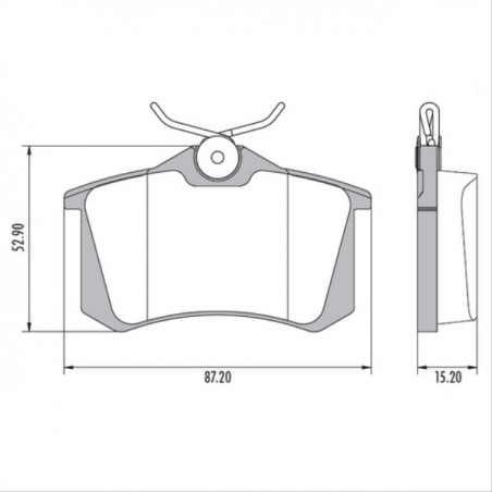 PASTILLAS DE FRENO PARA PEUGEOT 307/308/408/C4 TRASERAS