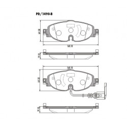 PASTILLAS DE FRENO PARA VW GOLF/VENTO/TAOS 15/.. DELANTERA