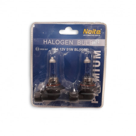 LAMPARA 12V 9004 (HB4) 51W NAITE SUPER WHITE (Blister x 2u.)