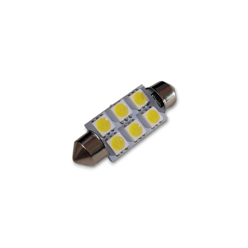LAMPARA LED 24V TUBULAR 39mm. 6 PUNTOS