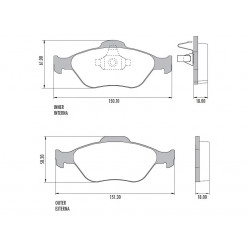 PASTILLAS DE FRENO PARA FORD FIESTA/ECOSPORT 09/12 DELANTERAS