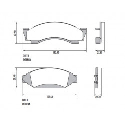 PASTILLAS DE FRENO PARA FORD F100 78/92-C10 74/91 DELANTERAS