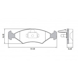 PASTILLAS DE FRENO PARA FORD FIESTA/COURIER 1.4 DELANTERAS