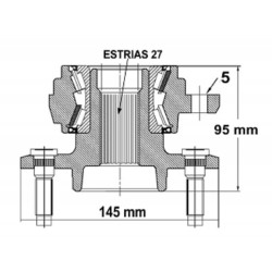 RODAMIENTO RUEDA PARA CHEVROLET S10/BLAZER 01/12 MAZA DELANTERA