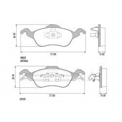 PASTILLAS DE FRENO PARA FORD FOCUS I 99/09 DELANTERAS