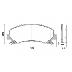 PASTILLAS DE FRENO PARA CHEVROLET S10/TRAILBLAZER 12/16 DELANTERAS