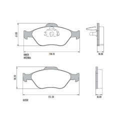 PASTILLAS DE FRENO PARA FORD FIESTA/ECOSPORT 02/08 DELANTERAS