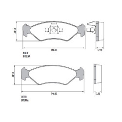 PASTILLAS DE FRENO PARA FORD KA 08/15 DELANTERAS
