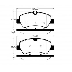 PASTILLAS DE FRENO PARA FORD TRANSIT 14/.. TRASERAS