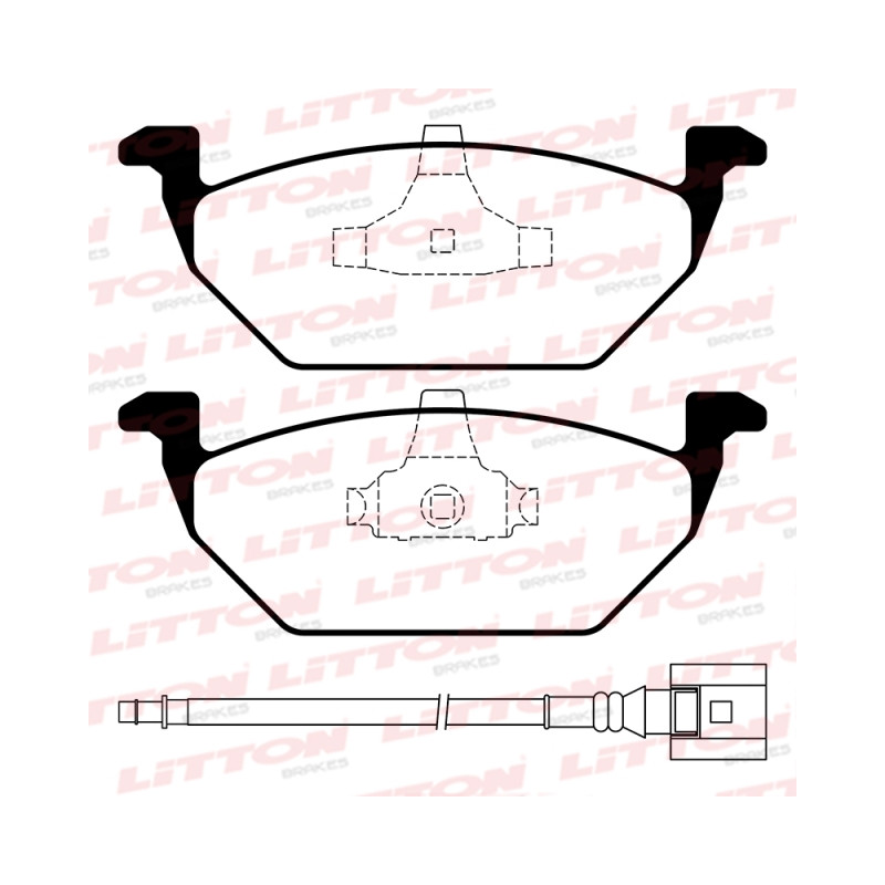 PASTILLAS DE FRENO PARA VW BORA/GOLF/FOX/SURAN C/SENSOR DEL/TRAS.